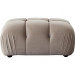 Paloma Rectangle Ottoman in Mink Tan Velvet