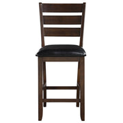 Urbana - Counter Height Chair (Set of 2) - Black Synthetic Leather & Espresso - R&R Furniture Gallery (Fountain Valley, CA)