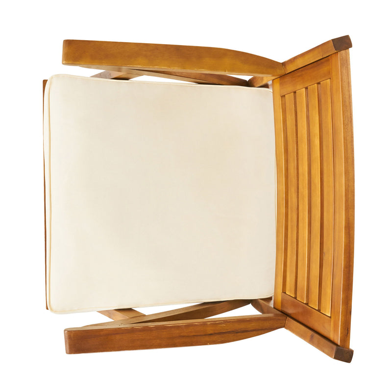 Outdoor Hermosa 7 Piece Wood Dining Set With Cushions - Teak - R&R Furniture Gallery (Fountain Valley, CA)