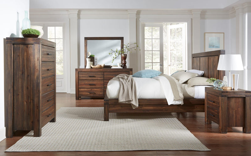 Meadow Solid Wood Mirror in Brick Brown