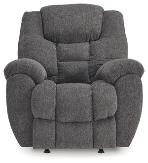 Foreside - Rocker Recliner - Charcoal - R&R Furniture Gallery (Fountain Valley, CA)