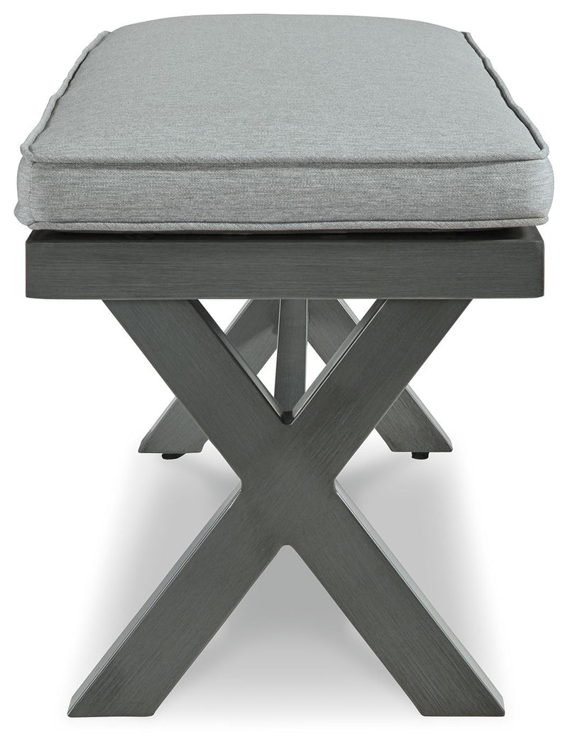 Elite Park - Bench With Cushion - Gray - R&R Furniture Gallery (Fountain Valley, CA)