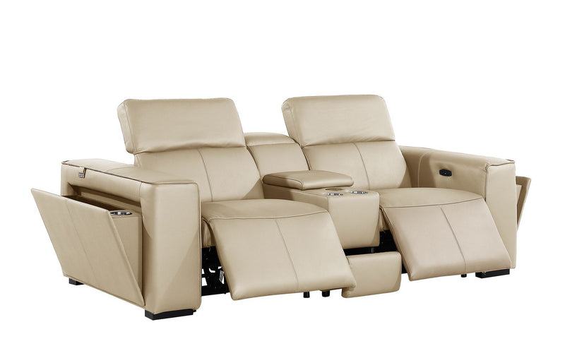 1224 - 7-Piece Modular Power Reclining Sofa, Loveseat & Chair Set In With 5 Power Recliners & Power Headrests