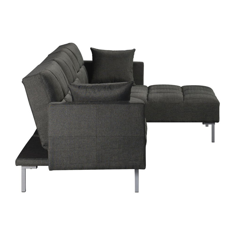 Duzzy - Sectional Sofa - Dark Gray Fabric - R&R Furniture Gallery (Fountain Valley, CA)