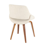 Lumi Source Fabrico mid-century modern dining chair set of 2 with sleek wooden frames and upholstered seats.
