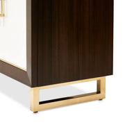 Belmont Place - Display Cabinet - White / Dark Brown - R&R Furniture Gallery (Fountain Valley, CA)
