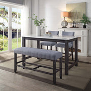 Yelena - Counter Height Chair (Set of 2) - Fabric & Weathered Espresso - R&R Furniture Gallery (Fountain Valley, CA)