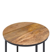 Jenna - Handcrafted Round Side Table - R&R Furniture Gallery (Fountain Valley, CA)