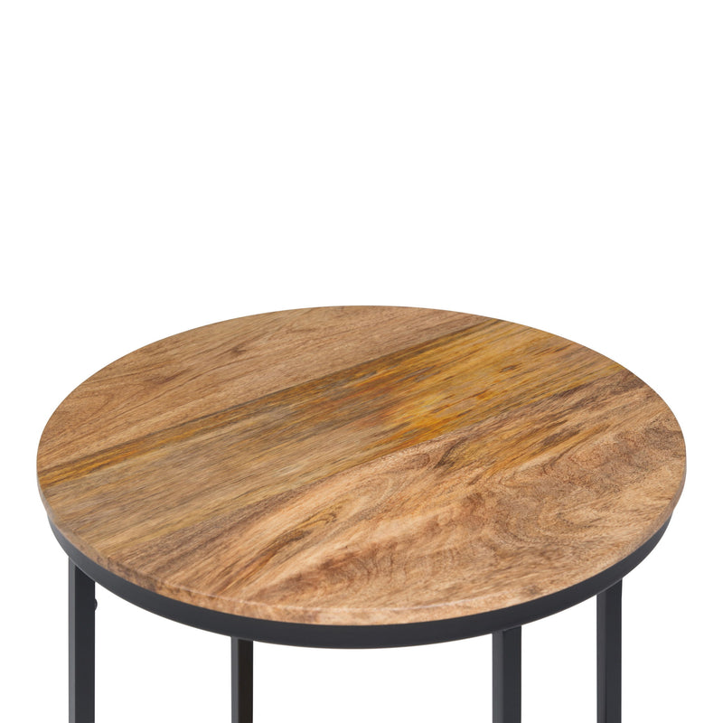 Jenna - Handcrafted Round Side Table - R&R Furniture Gallery (Fountain Valley, CA)