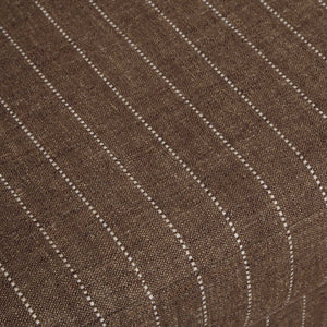 Luisa - Pinstripe Swivel Chair - Brown