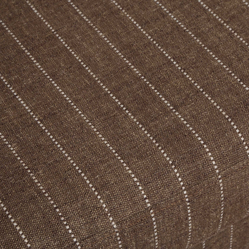 Luisa - Pinstripe Swivel Chair - Brown