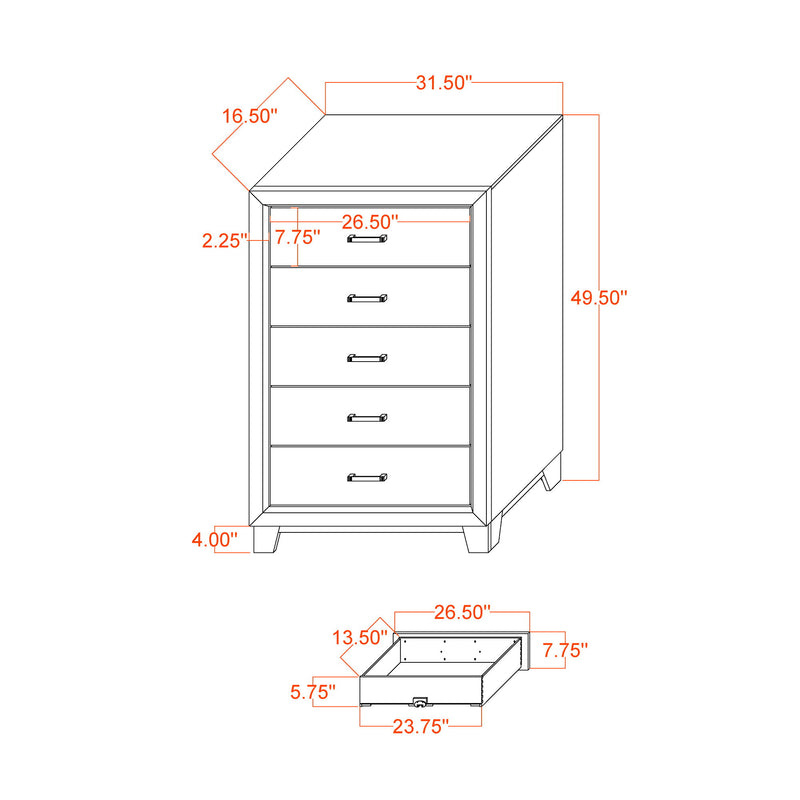 Soluto - Chest - Gray / Black - R&R Furniture Gallery (Fountain Valley, CA)