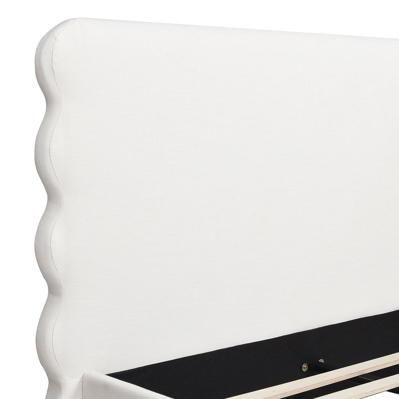 Stockholm - Modern Wavy Headboard Platform Bed - R&R Furniture Gallery (Fountain Valley, CA)