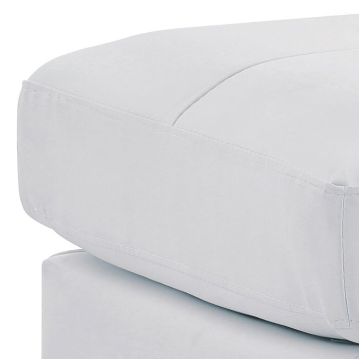 Upholstered casual ottoman by Glory Furniture with a soft fabric cushion, ideal for stylish living room or lounge spaces.