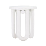 Tildy - Concrete Side Table - White - R&R Furniture Gallery (Fountain Valley, CA)