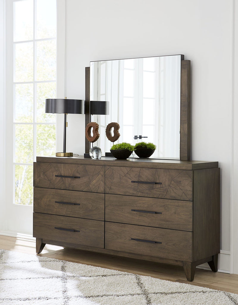Broderick Dresser Mirror in Wild Oats Brown