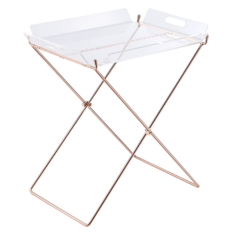 Cercie - Tray Table - Clear Acrylic & Copper - R&R Furniture Gallery (Fountain Valley, CA)