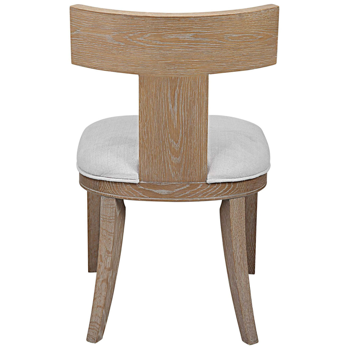 Uttermost Idris armless side chair with upholstered seat and wooden legs, modern design for living or dining rooms