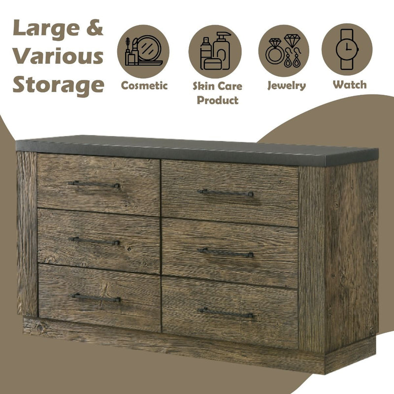 Lance - Dresser - Tree Bark - R&R Furniture Gallery (Fountain Valley, CA)