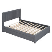 Upholstered Platform Bed With Drawers, Classic Headboard Design - R&R Furniture Gallery (Fountain Valley, CA)