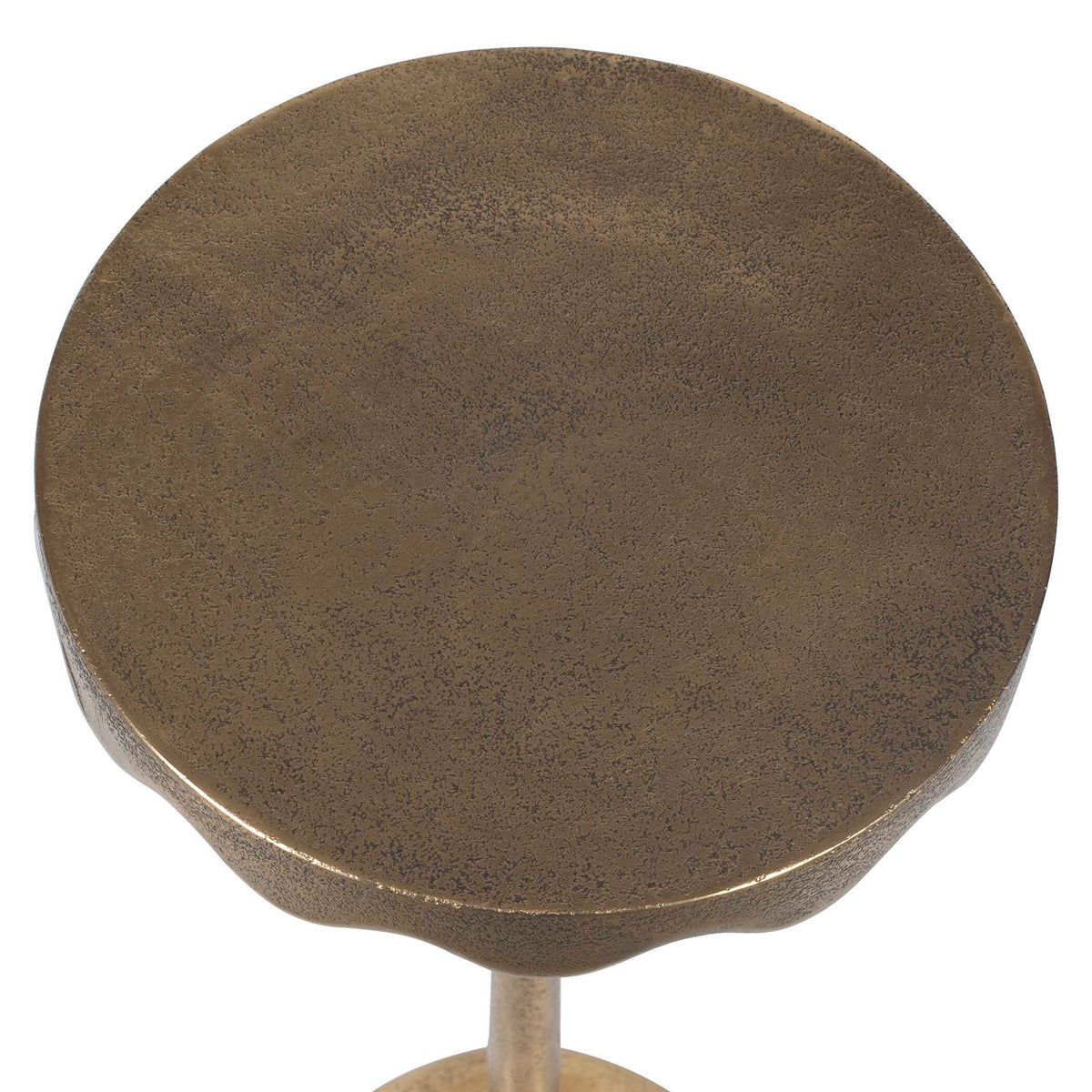 Aluminum Accent Table - Antique Brass