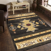 Tribes - 5'3" X 7'3" Southwest Area Rug - Black - R&R Furniture Gallery (Fountain Valley, CA)