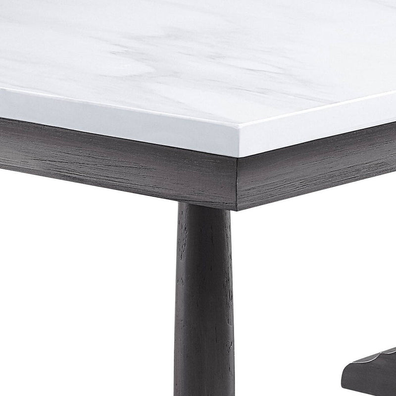 Yabeina - Dining Table - Marble Top Top & Gray Oak - R&R Furniture Gallery (Fountain Valley, CA)