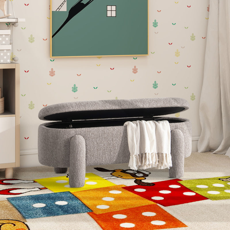 Hugo - Oval Fully Upholstered Storage Bench - R&R Furniture Gallery (Fountain Valley, CA)