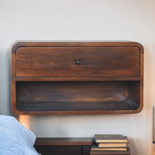 Curve Upper Slot Floating Nightstand - R&R Furniture Gallery (Fountain Valley, CA)