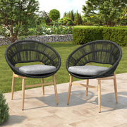 Cyril - Outdoor Papasan Style Dining Chair (Set of 2) - R&R Furniture Gallery (Fountain Valley, CA)