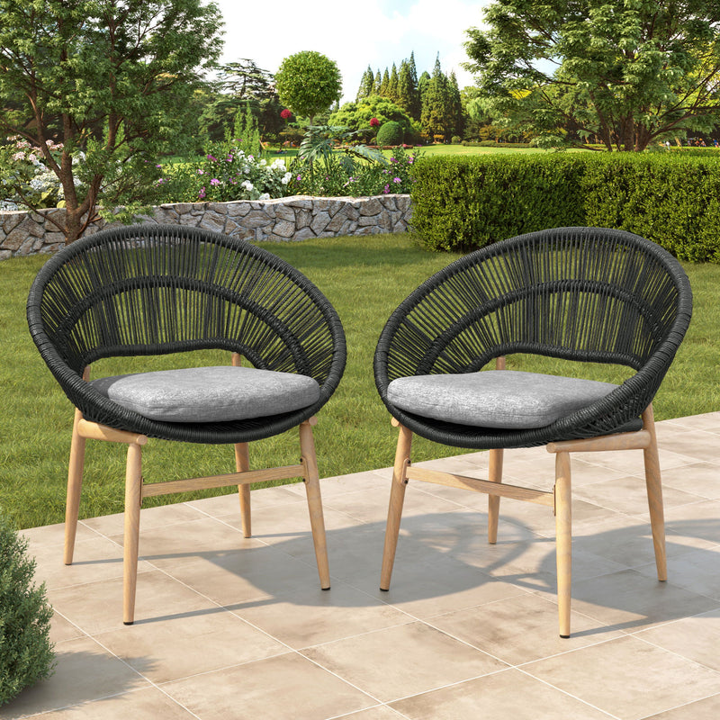 Cyril - Outdoor Papasan Style Dining Chair (Set of 2) - R&R Furniture Gallery (Fountain Valley, CA)