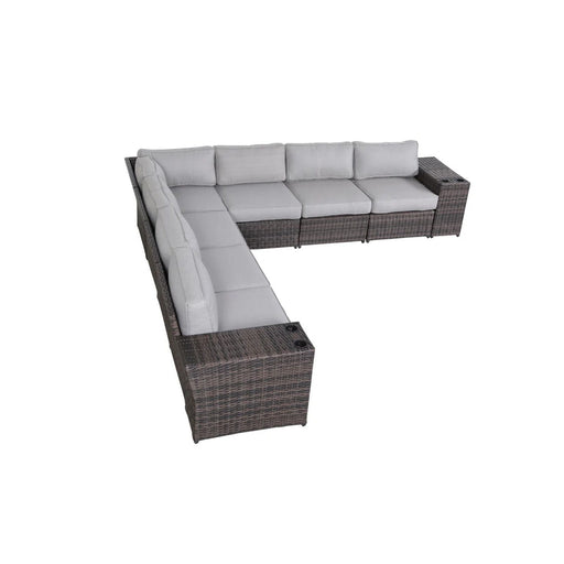 Modern Rattan Wicker Seating Group With Cushions - R&R Furniture Gallery (Fountain Valley, CA)