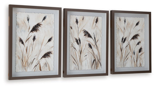 Honslow - Wall Art Set (Set of 3) - Brown / Black / White - R&R Furniture Gallery (Fountain Valley, CA)
