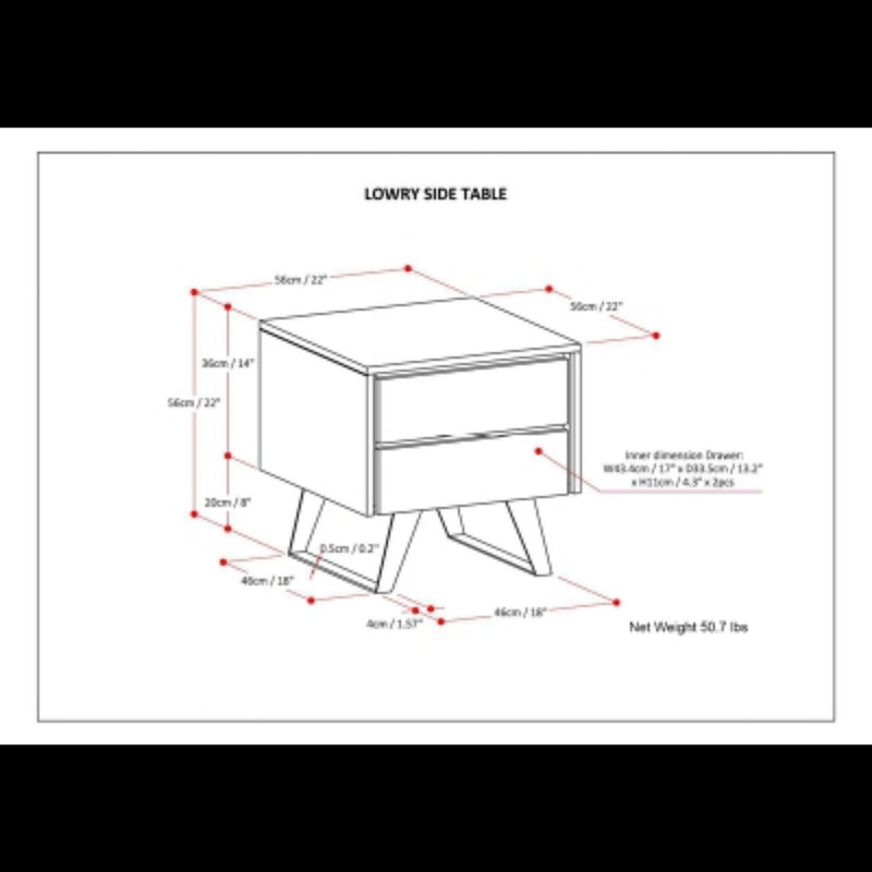 Lowry - Side Table - Natural - R&R Furniture Gallery (Fountain Valley, CA)