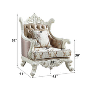 Vanaheim - Chair With Pillow - Fabric & Antique White - R&R Furniture Gallery (Fountain Valley, CA)