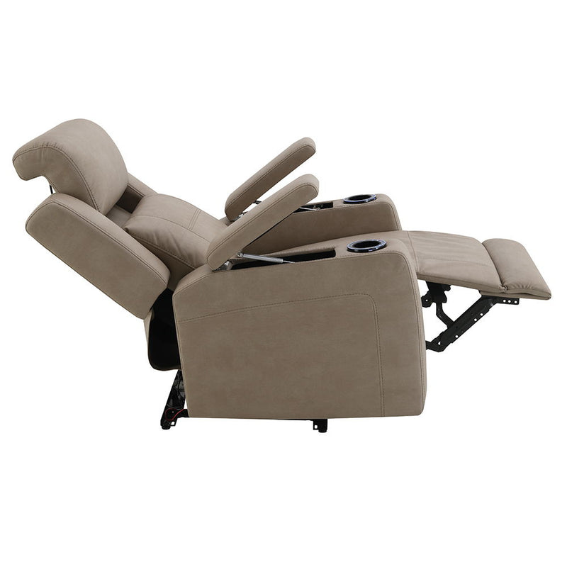 Lugo - Power Motion Recliner With Cup Holder - Camel - R&R Furniture Gallery (Fountain Valley, CA)
