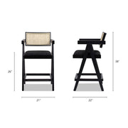 Milan - Modern Webbing Back Stool With Arms (Set of 3) - R&R Furniture Gallery (Fountain Valley, CA)