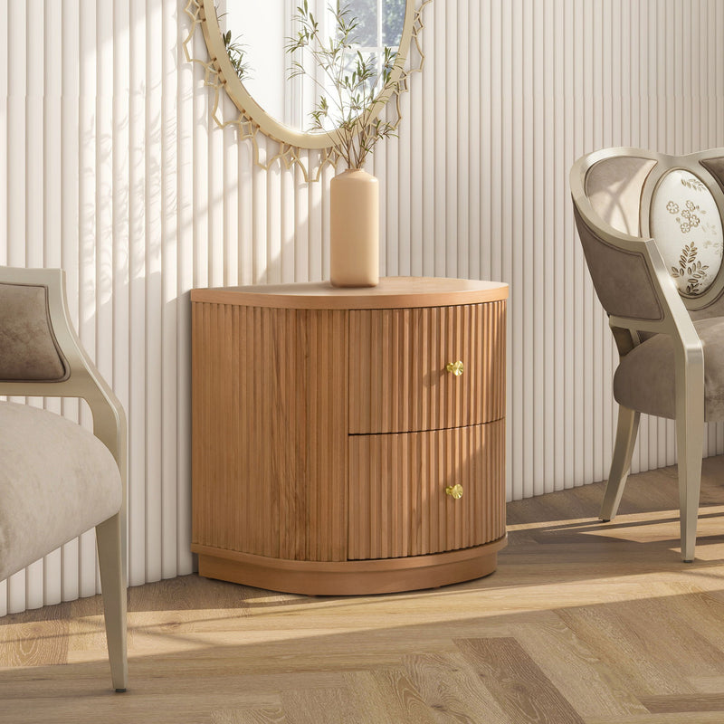 Valentine - 2 Drawer Storage Side Table - R&R Furniture Gallery (Fountain Valley, CA)