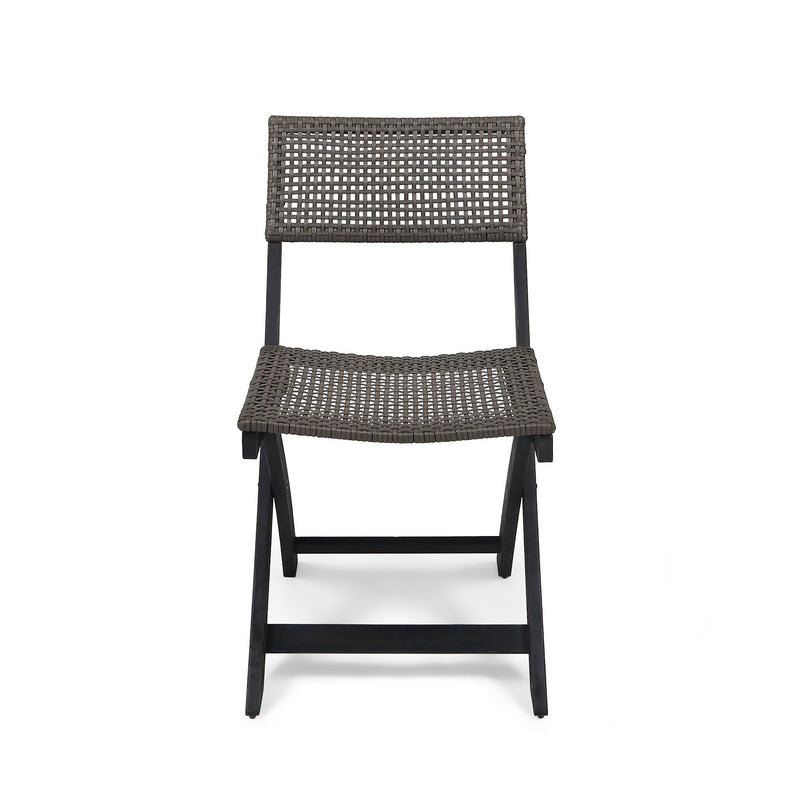 Bistro Foldable Chair With Wicker Backrest - R&R Furniture Gallery (Fountain Valley, CA)