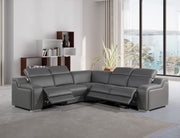 1116 - Power Reclining Italian Leather Sectional - R&R Furniture Gallery (Fountain Valley, CA)