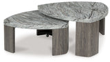 Surmour - Stacked Cocktail Table - Gray / Brown - R&R Furniture Gallery (Fountain Valley, CA)