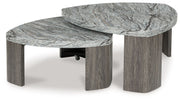 Surmour - Stacked Cocktail Table - Gray / Brown - R&R Furniture Gallery (Fountain Valley, CA)
