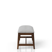 Backless Upholstered Dining Bench Mid Century Seating - Beige - R&R Furniture Gallery (Fountain Valley, CA)