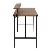 Lumi Source Gia industrial counter table with wooden top and metal legs, ideal for modern dining or workspace settings.