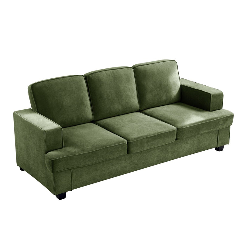 Modern Sofa, Comfortable 3 Seater Couch With Deep Seating, Loose Back Cushions, Wide Arms - R&R Furniture Gallery (Fountain Valley, CA)