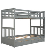 Bunk Bed With Ladders And 2 Storage Drawers - R&R Furniture Gallery (Fountain Valley, CA)