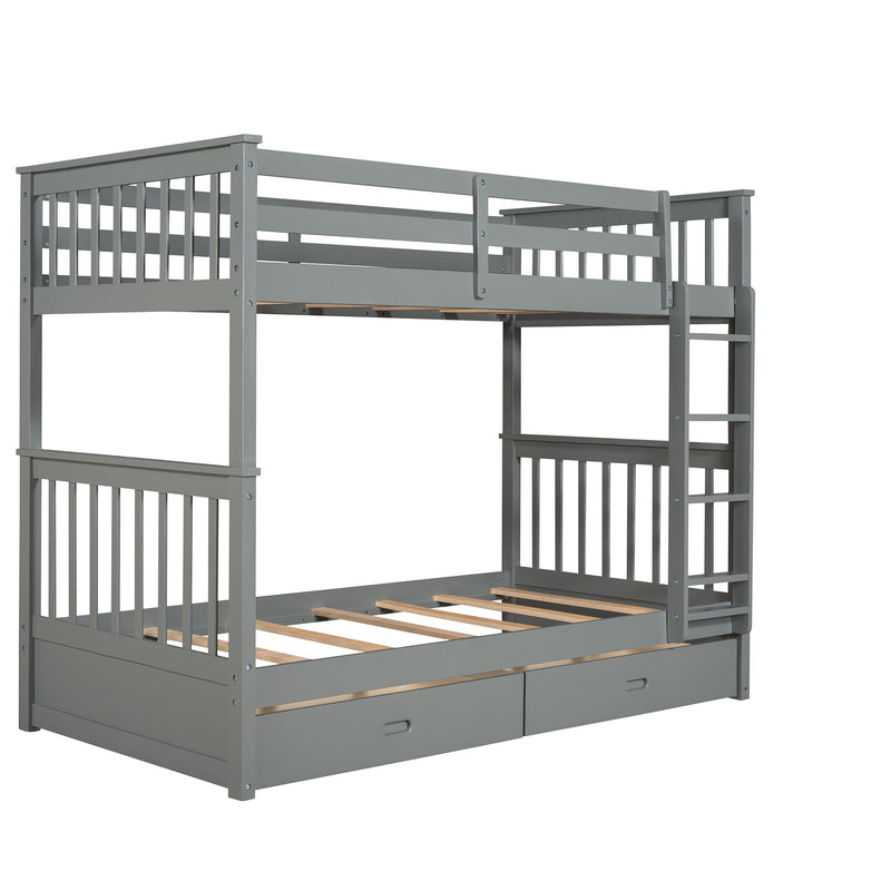 Bunk Bed With Ladders And 2 Storage Drawers - R&R Furniture Gallery (Fountain Valley, CA)