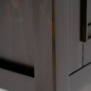 Handcrafted Amherst accent storage cabinet by Simpli-Home with two doors and a rustic wood finish.