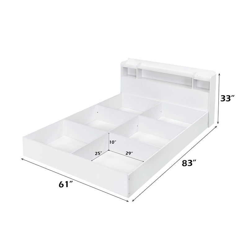 Perse - Queen Bed With Storage - White - R&R Furniture Gallery (Fountain Valley, CA)
