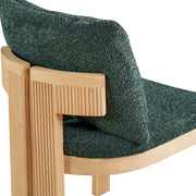 Set of two Noble House indoor dining chairs with wooden legs and cushioned seats, ideal for modern dining rooms.